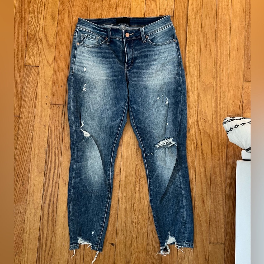 Buckle ankle skinny